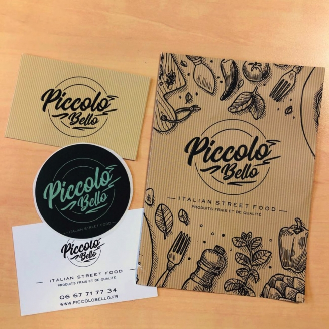 Création de flyer, carte de visite, dépliant pour picolo